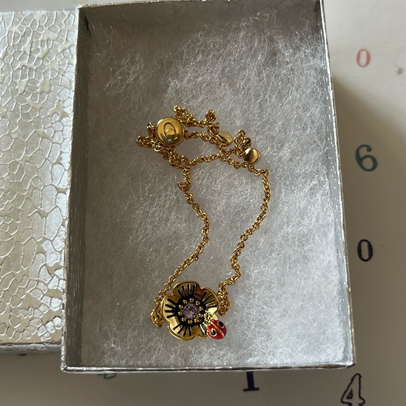 Coach Garden Party Crystal Tea Rose Slider Bracelet - Picture 3 of 13